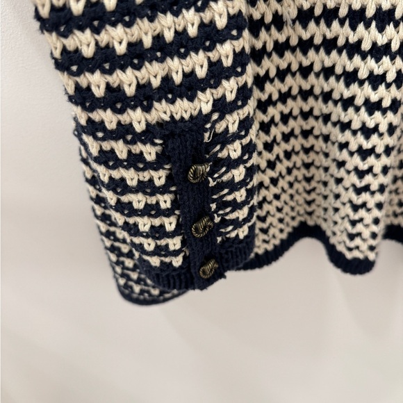 Tommy Hilfiger White and Navy Knitted Cardigan - Picture 4 of 7